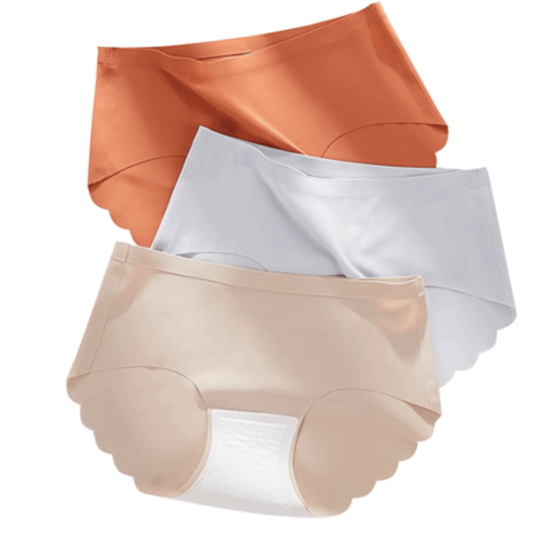 gooliegoo/歌利高泰国乳胶裆内裤女抗菌防螨无痕一片式中腰三角裤