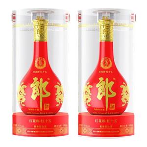 郎酒53度红花郎（15）酱香型高档白酒500ml双瓶粮酿造酒带礼袋
