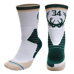 字母哥34号球员版精英长筒运动袜子