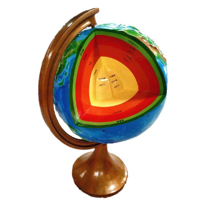 校园玻璃钢仿真中文地球内部构核地幔地壳板块纯手工模型教学地理