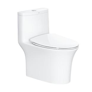 恒洁超旋风水净虹吸式节水马桶佛山抽水箱陶瓷座便家用坐便器563D