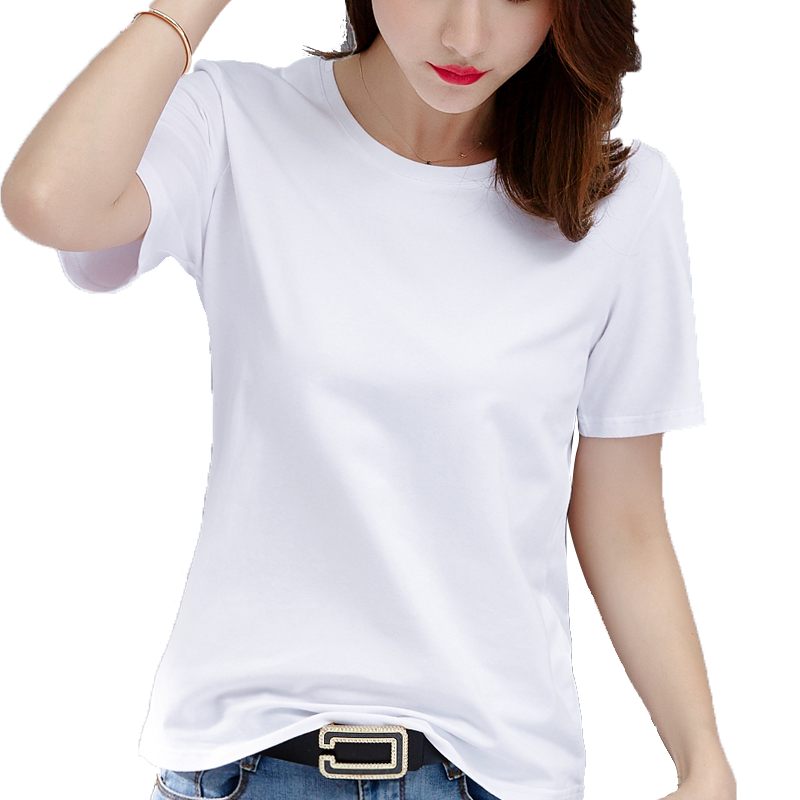 纯棉白色t恤女式短袖宽松韩版潮夏季半袖女士2020新款体恤女生t桖