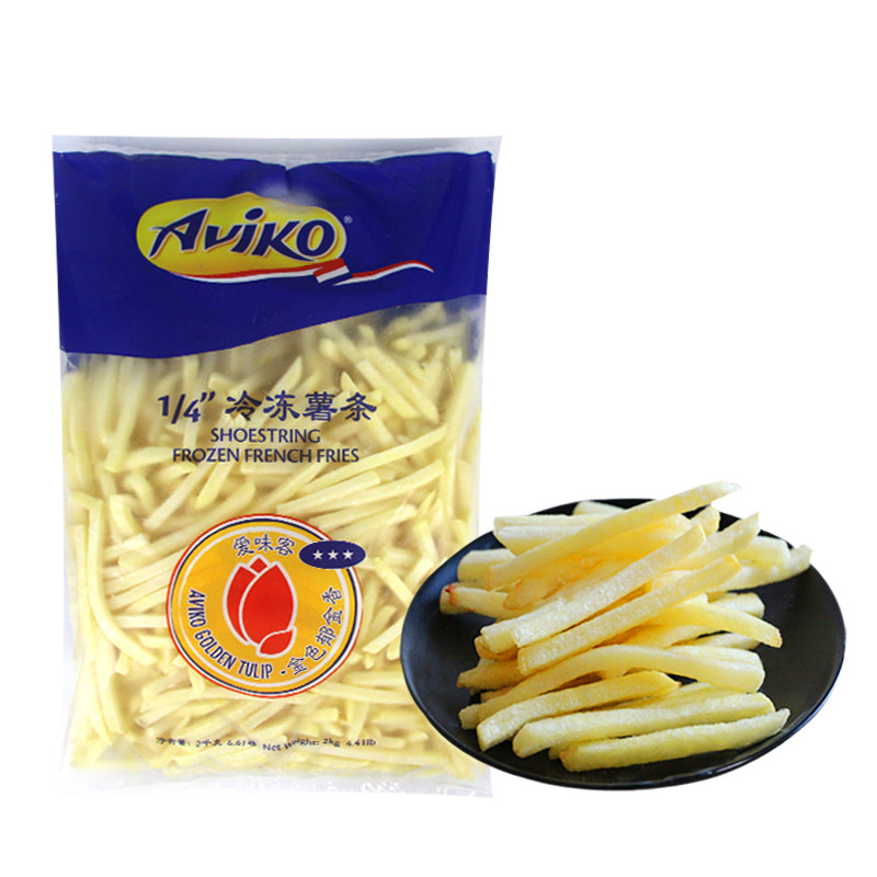 爱味客阳光薯条 2kg大包装 粗细土豆条零食 油炸半成品 冷冻薯条