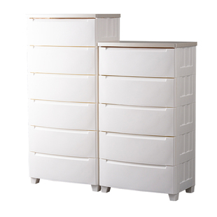 爱丽思薄型收纳柜抽屉式储物柜一体靠墙边柜夹缝柜卧室床尾柜超薄