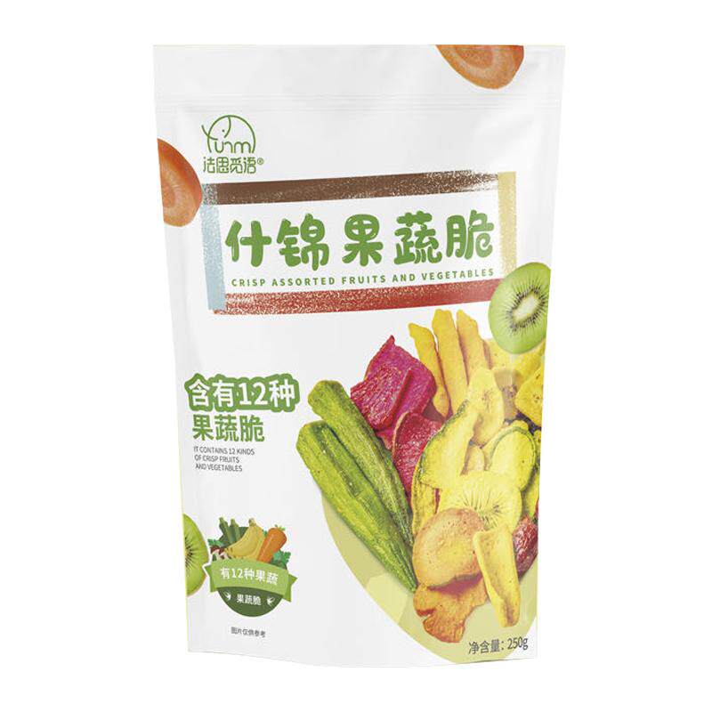 2包/500g综合什锦果蔬脆片蔬菜水果干零食混合即食香菇秋葵脆袋装