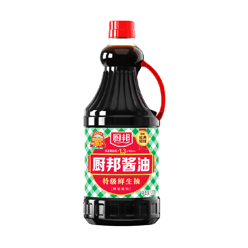 厨邦酱油特级生抽黄豆酿造酱油调味品家用调料凉拌炒菜