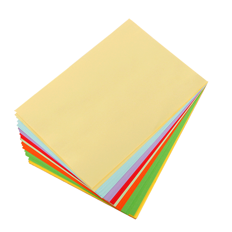 玛丽a4纸彩色打印复印纸彩纸100张70g80g办公用纸学生粉红色黄绿色混