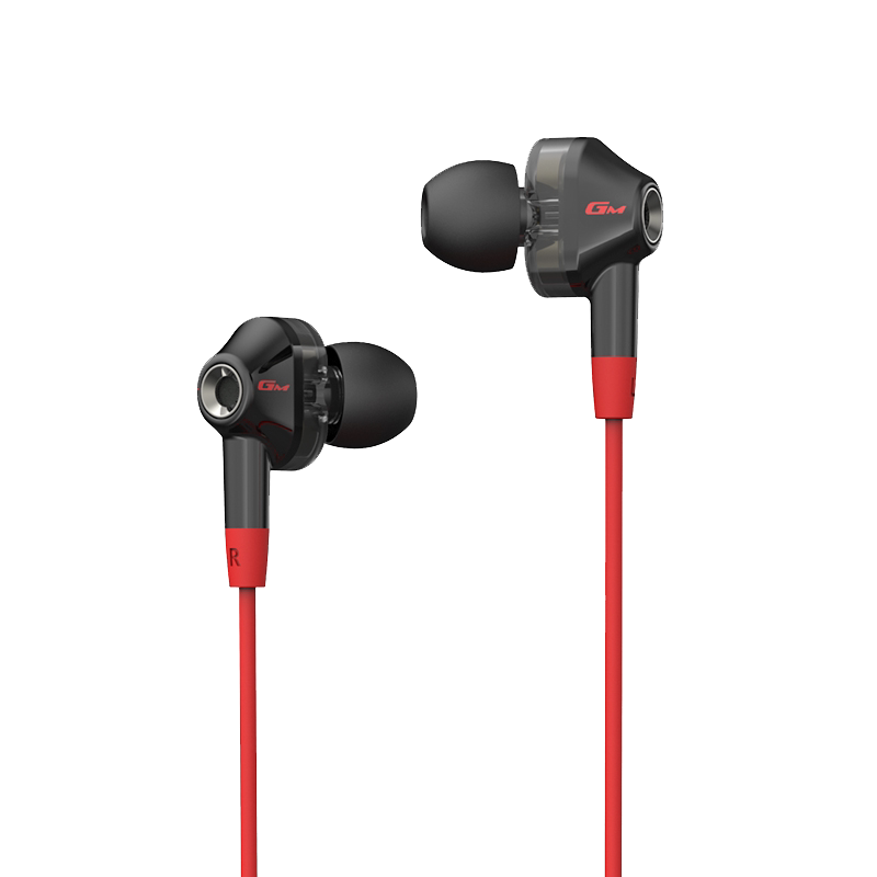 漫步者 gm360游戏耳机入耳塞式有线控高音质四核双动圈单元带麦降噪