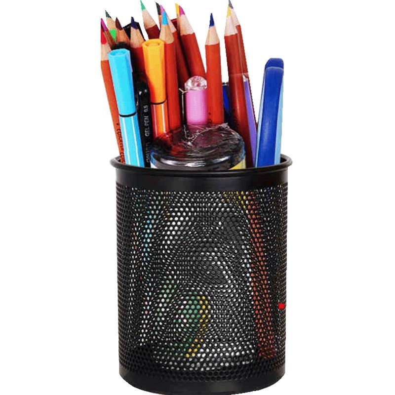 得力笔筒收纳盒现代简约风格学生文具用品桌面儿童男孩女孩笔桶大容量