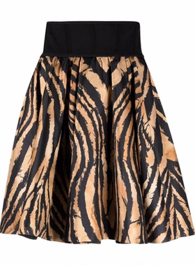 虎年新春roberto cavalli女士虎纹伞形半身裙farfetch发发奇