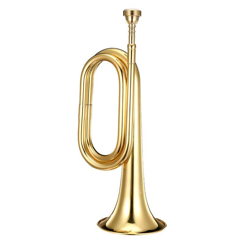新宝黄铜军号军乐队大冲锋号老司号乐器纯铜大步号喇叭省力款c调