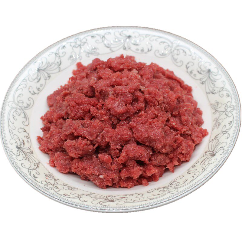 新鲜碎牛肉边角料牛肉泥沫猫狗生食自制狗粮牛肉末生骨肉5斤包邮