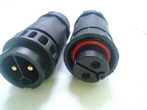 电源线快速接头ip68防水连接器2芯3芯4芯航空插头公母快插