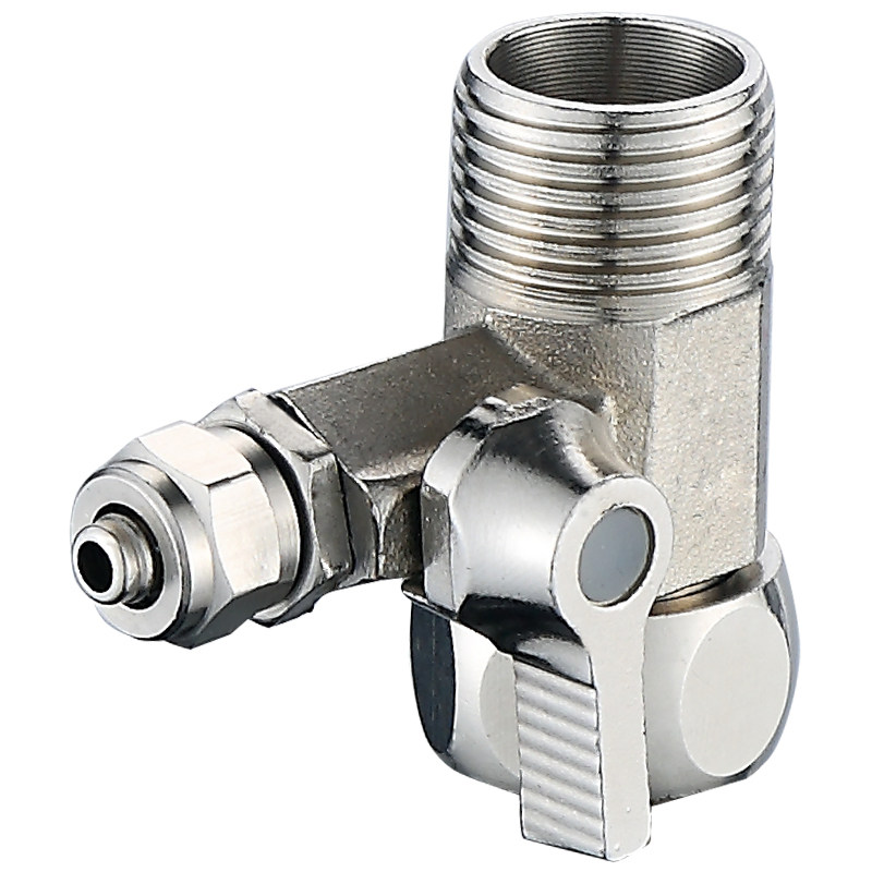 净水机水龙头进水三通阀带开关分水转换接头4分转2分纯净水器配件