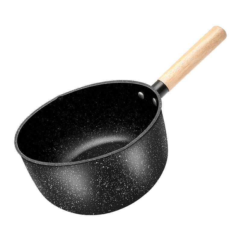 雪平锅小奶锅麦饭石不粘锅家用泡面锅煮热牛奶小锅宝宝辅食锅燃气