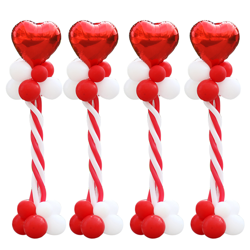 婚庆路引t台场地室外现场气球婚礼道具舞台农村场景花柱布置装饰