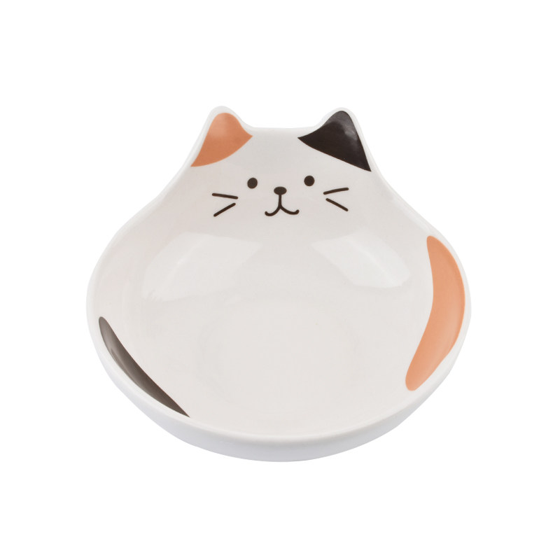 可爱猫咪陶瓷沙拉碗三猫咪套装儿童可爱米饭碗日式卡通猫咪造型碗
