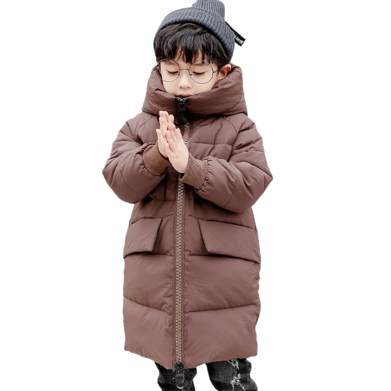 儿童棉袄男中大童韩版2019新款棉衣男童冬季加厚棉服中长款外套潮