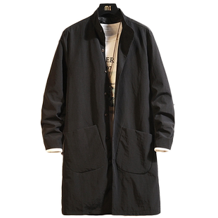 立领薄款男士2019新款潮流帅气披风