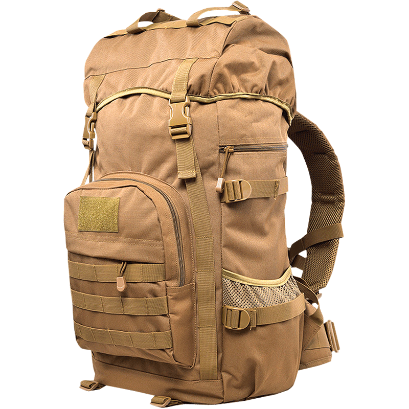 户外登山包50l男女双肩包旅行大容量背包男特种兵背囊虎斑特战包