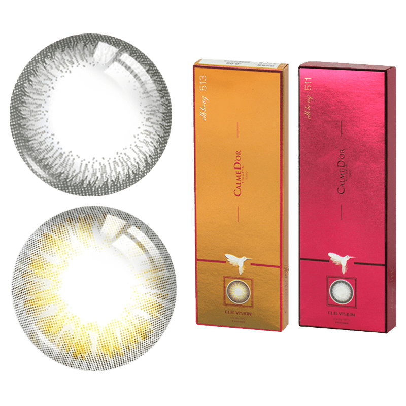 科莱博美瞳日抛紫色混血小直径10片装棕色彩色近视隐形眼镜