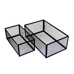 镂空网格铁篮子长方形铁丝框收纳篮