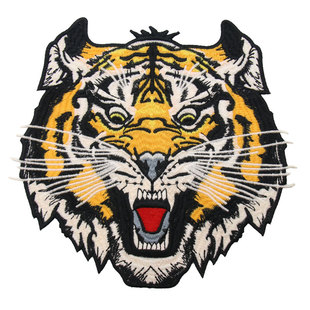 时尚刺绣花虎头图案贴小号补洞布贴贴花衣服外套裤子装饰补丁贴布