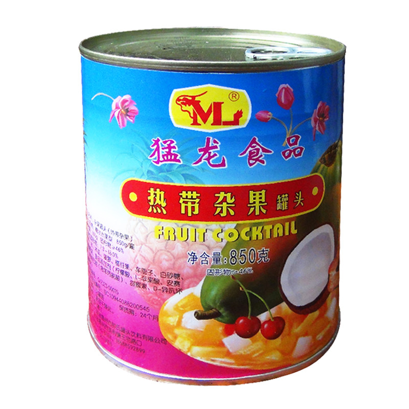 【825g*4罐】猛龙热带杂果混合罐头椰果罐头披萨烘焙水果罐头原料