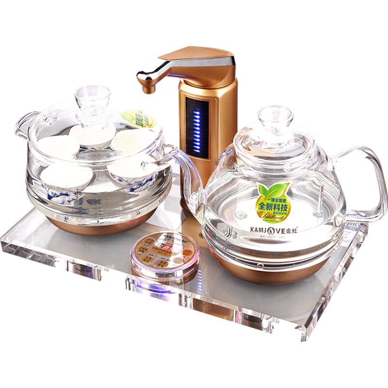 金灶b8 全自动上水电热水壶自动抽水电茶炉水晶玻璃烧水壶 家用