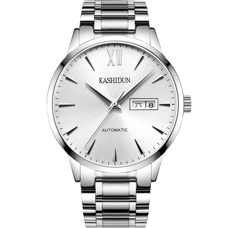 卡诗顿商务休闲男表全自动男机械表防水双日历钢带2020新款手表男