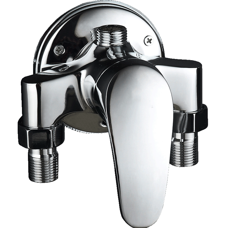 全铜冷热混水阀明装淋浴龙头电热水器混合水阀太阳能花洒套装开关