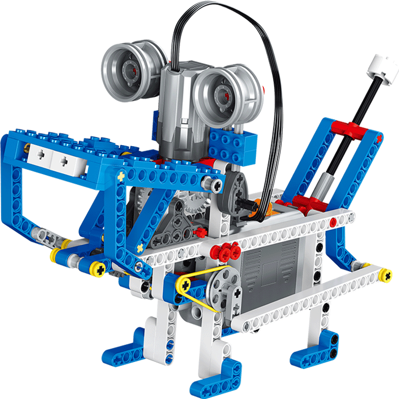 群隆科教系列机械儿童拼装积木玩具男孩工程齿轮科技电动教育益智-添