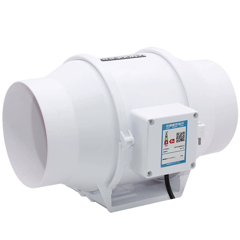 诺尔奇管道风机强力静音6寸4寸8寸换排气扇厨房家用卫生间抽风机