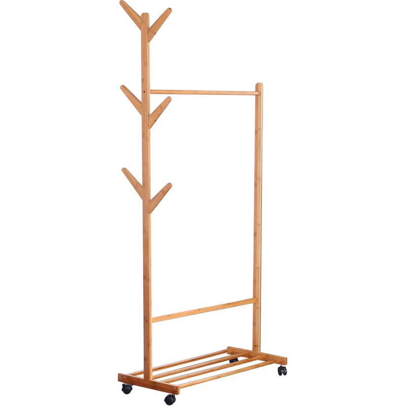 落地挂衣架创意卧室简易移动衣帽架简约现代经济型家用组装置物架