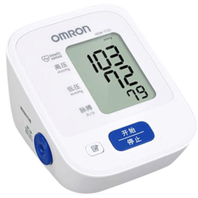 欧姆龙电子血压计hem7121家用上臂式全自动精准量血压测量仪老人