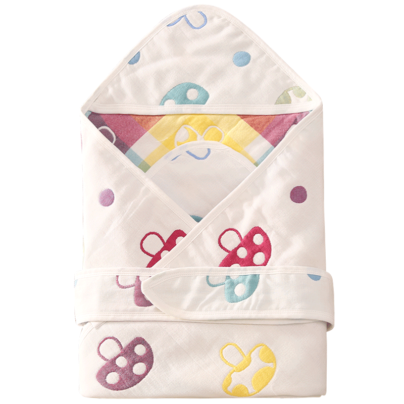 婴儿纱布包被新生儿纯棉裹布包巾宝宝抱被襁褓薄款四季通用春夏季