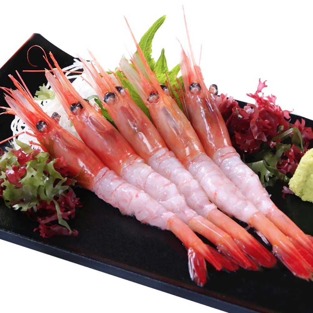 北极甜虾日料刺身俄罗斯北极甜虾1kg 即食北极虾甜虾海鲜大虾 - 翼贝