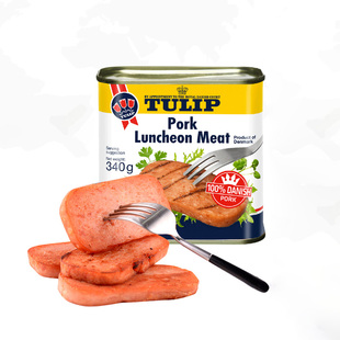 丹麦进口午餐肉罐头198g披萨三明治面包泡面即食猪肉罐头