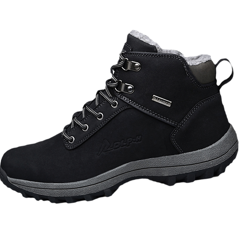 执行官户外运动鞋秋冬季加绒保暖棉鞋男士高帮雪地登山防滑徒步鞋