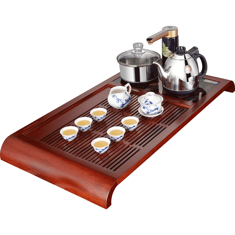 金灶k-180实木茶盘托盘家用茶海小茶台套装烧水壶一体简约现代 - 金灶