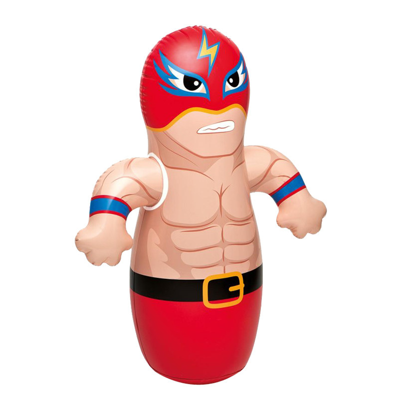 intex宝宝趣味拳击玩偶人偶不倒翁摔跤选手卡通辅助游玩充气玩具