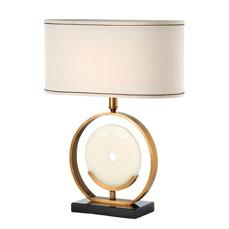 新中式台灯卧室床头灯简约现代创意台灯北欧轻奢美式客厅复古台灯