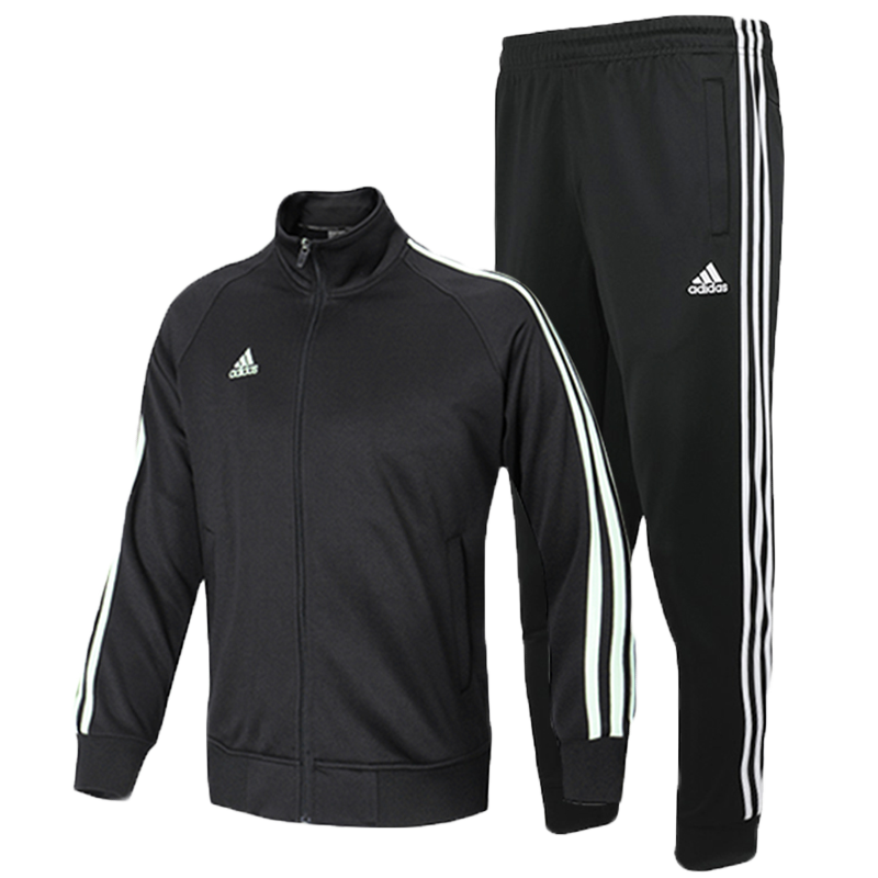 正品阿迪达斯运动套装男女秋季新款潮流休闲经典条纹 adidas外套