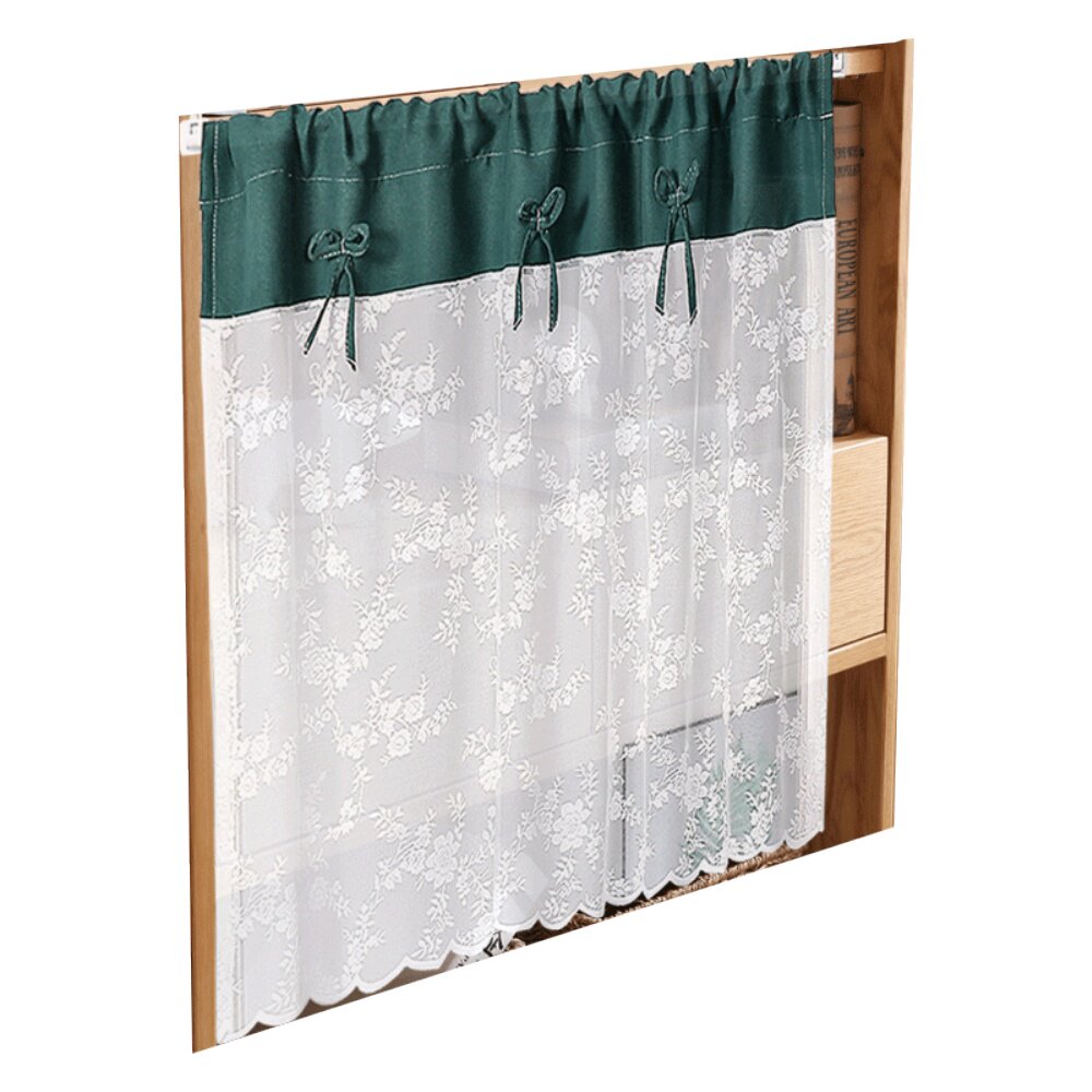 短窗帘免打孔小窗户卧室遮光布帘书柜拉帘卫生间飘窗简易橱柜帘