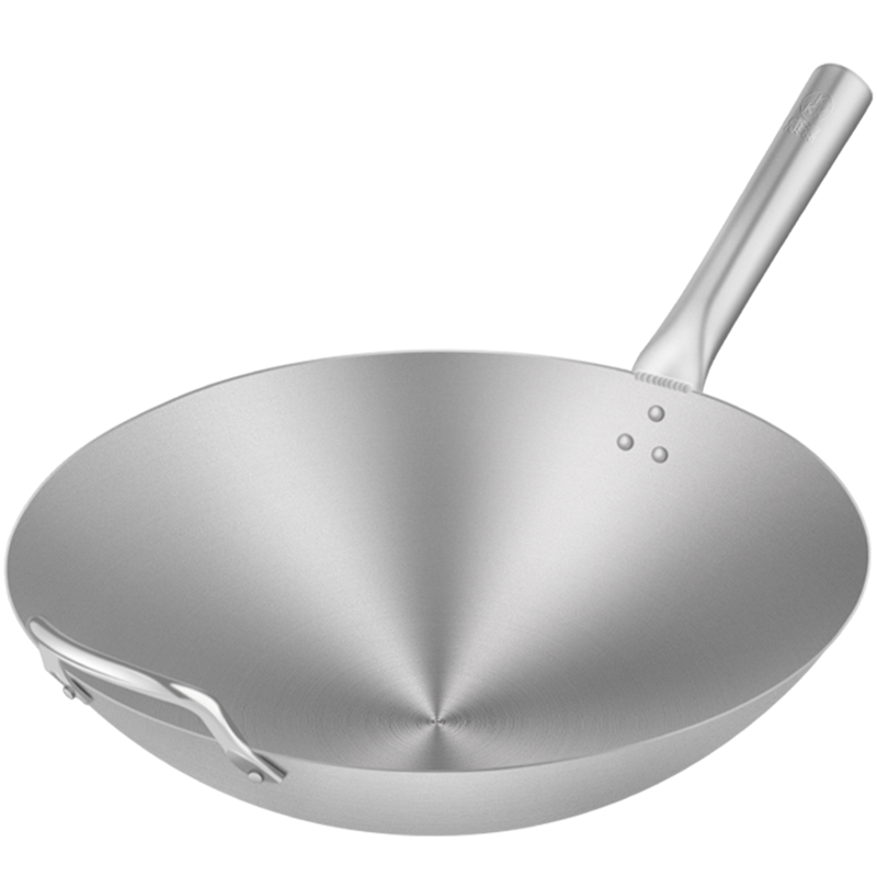 康磊不粘锅炒锅不锈钢炒菜锅家用圆底燃气灶适用厨师商用厨房锅具