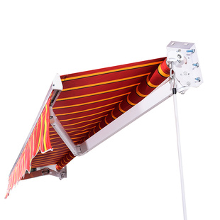 加厚伸缩式雨棚遮阳棚折叠收缩户外防晒铝合金阳台商铺屋檐电动蓬