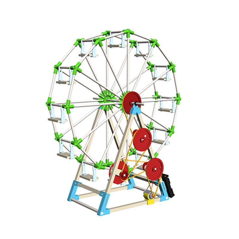 自制摩天轮益智儿童组装玩具科学实验diy手工科技制作模型6-7-8岁