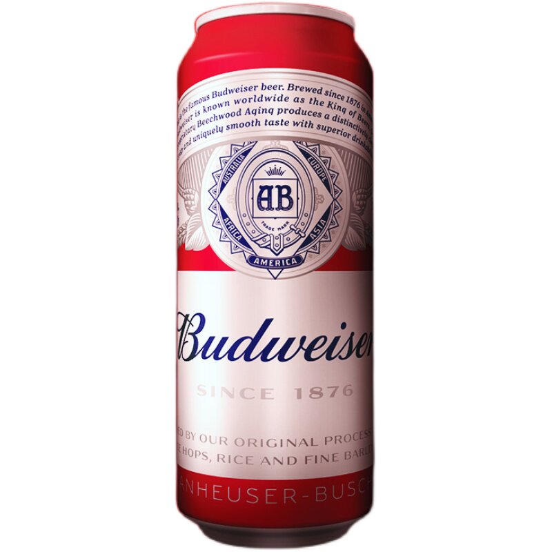 budweiser/百威啤酒经典醇正550ml*15听大罐装整箱清爽拉格啤酒