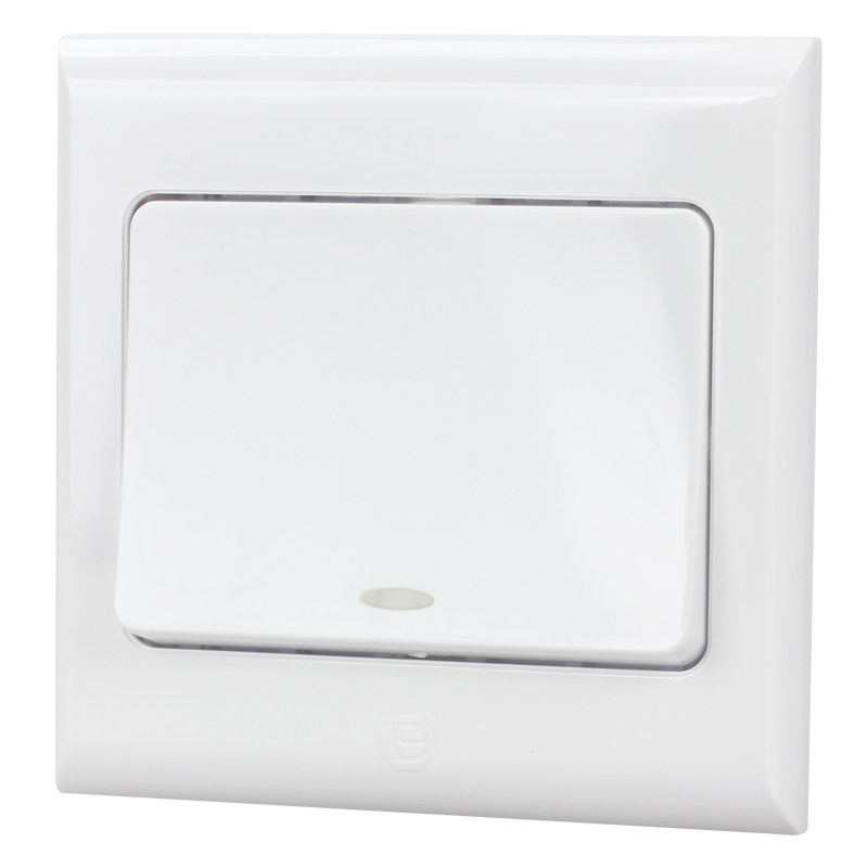 八达开关插座家用开关面板白玉一开单控86型五孔墙壁暗装电视电脑