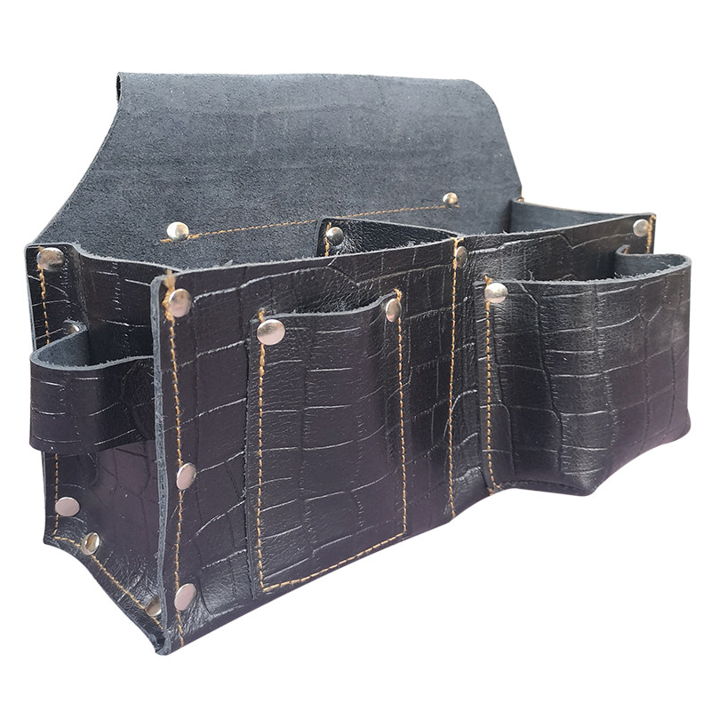 真牛皮钉包建筑木工专用耐磨腰带式腰包装钉子包多功能腰兜工具包